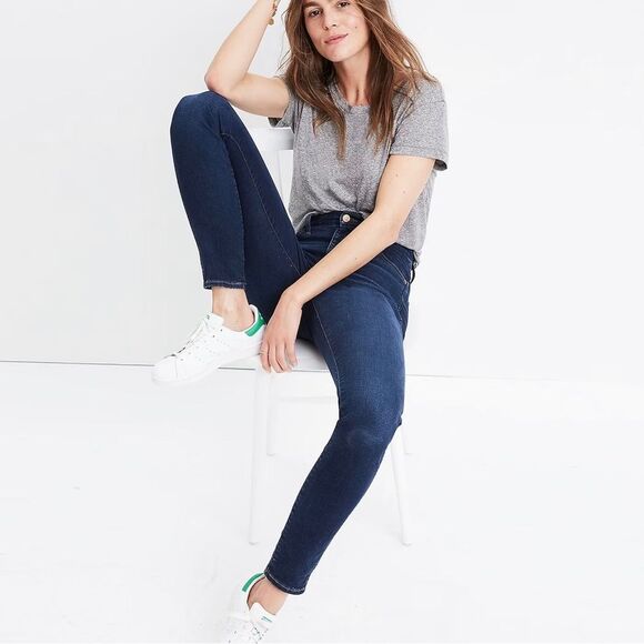 Madewell | 10" High Rise Skinny Jeans In Hayes Wash Size 25 - Picture 12 of 14